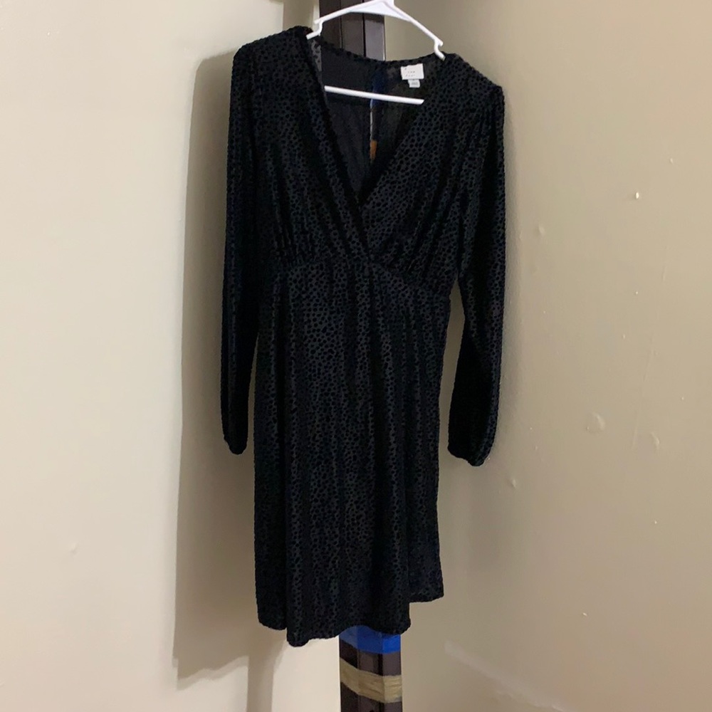 A low cut long sleeve dress